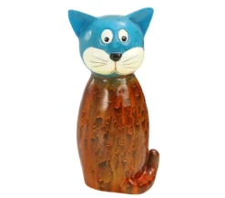 Dehner Polyresin-Zaunfigur Katze, 11,8 x 9 x 23,5 cm