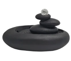 Dehner Polyresin-Zimmerbrunnen Kana mit LED-Beleuchtung, ca. H18 cm