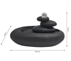 Dehner Polyresin-Zimmerbrunnen Kana mit LED-Beleuchtung, ca. H18 cm