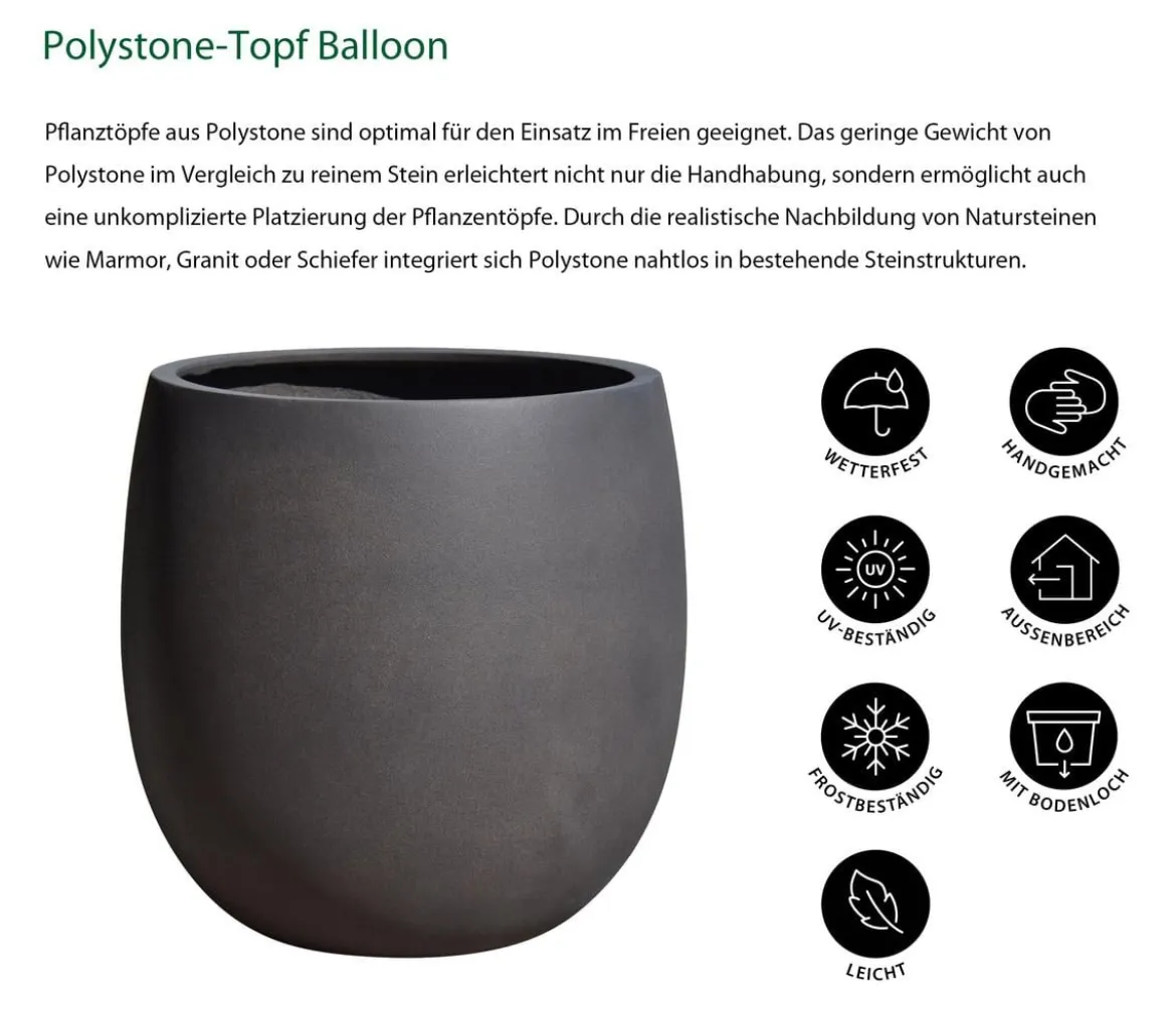 Dehner Polystone-Topf Balloon
