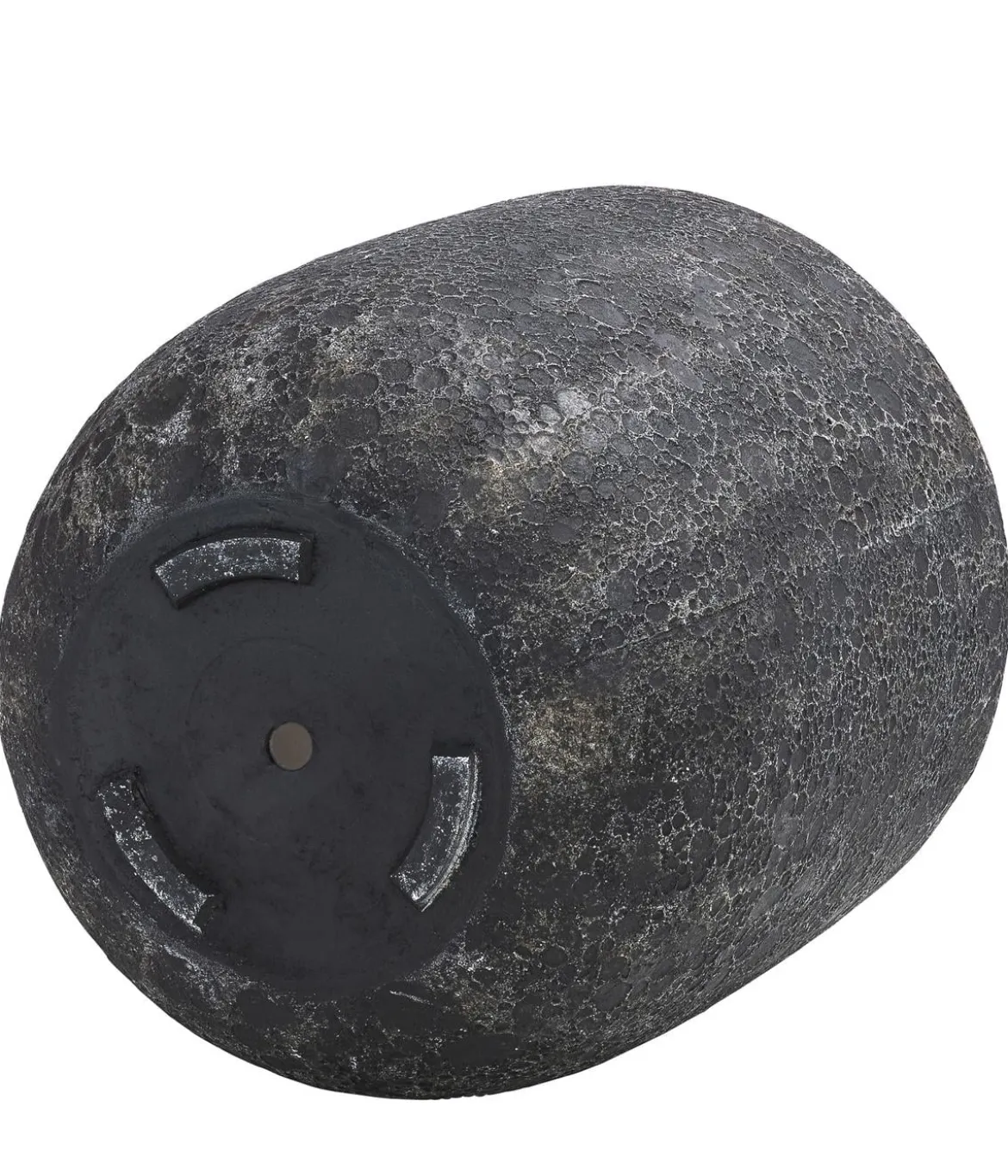 Dehner Polystone-Topf Lava, rund, schwarz