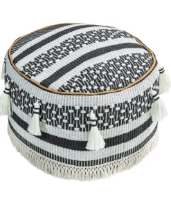 Dehner Pouf Livia, ca. Ø35/H20 cm