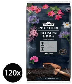 Dehner Premium Blumenerde, 120 x 20 Liter