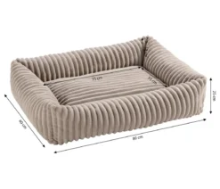 Dehner Premium Hundebett Kaya, rechteckig, ca. B80/H25/T60 cm