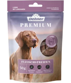 Dehner Premium Hundesnack Fleischstreifen, Lamm, 50 g