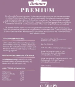 Dehner Premium Hundesnack Fleischstreifen, Lamm, 50 g