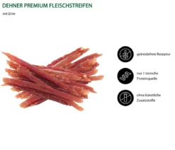 Dehner Premium Hundesnack Fleischstreifen, Entenbrust