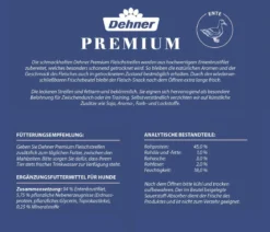 Dehner Premium Hundesnack Fleischstreifen, Entenbrust