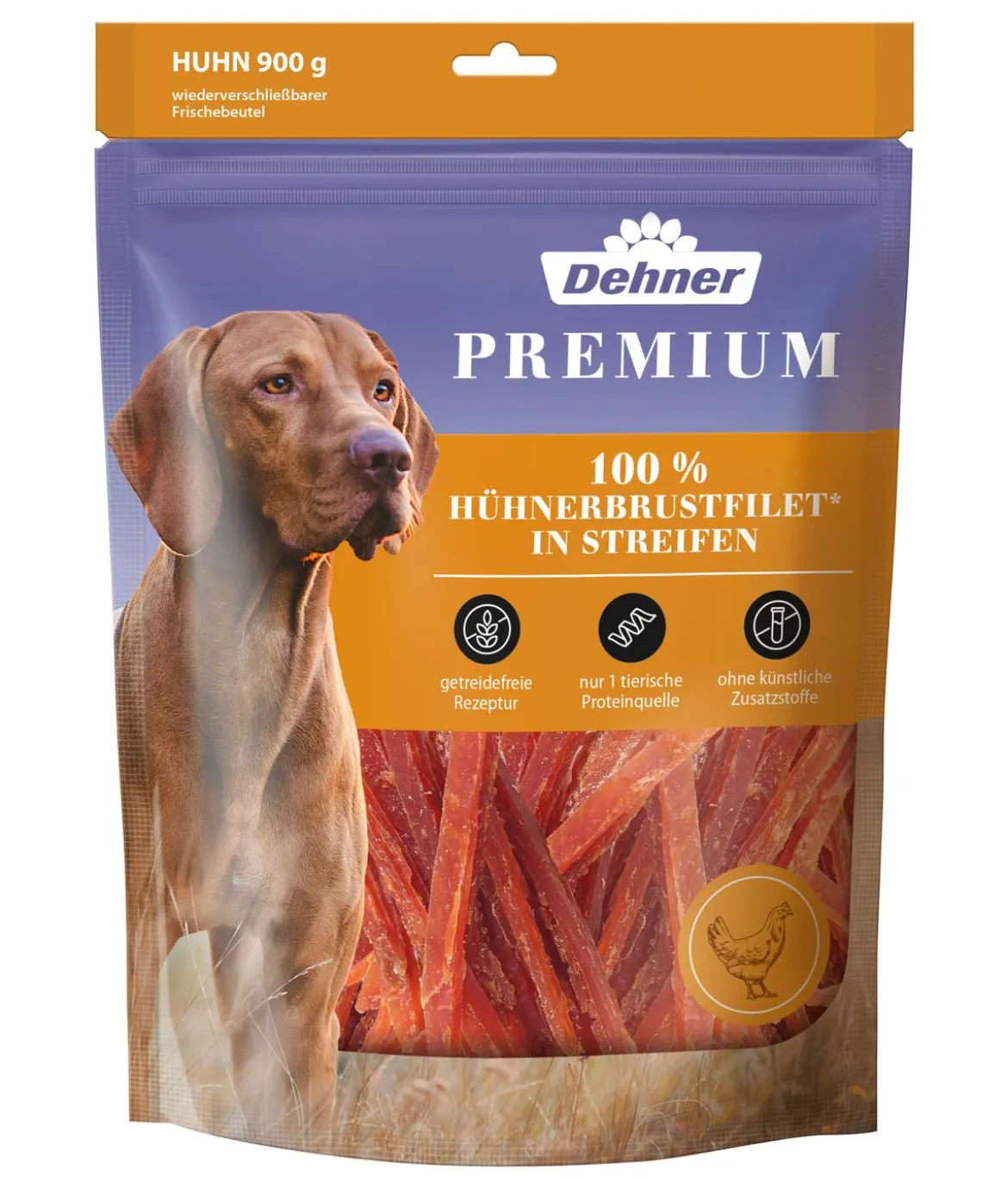 Dehner Premium Hundesnack Hühnerbrustfilet in Streifen