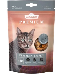 Dehner Premium Katzensnack Fleischstreifen, Kalb, 45 g