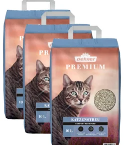 Dehner Premium Katzenstreu Komfort Klumpend, 3 x 10 l