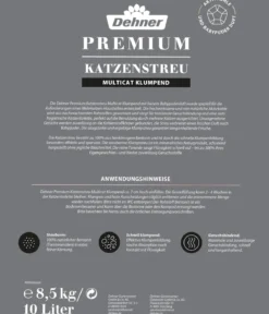 Dehner Premium Katzenstreu Multicat Klumpend, 8,5 kg