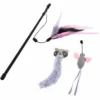 Dehner Premium Lovely Katzenspielzeug Set Lama Karl + Spielangeln Angelspaß