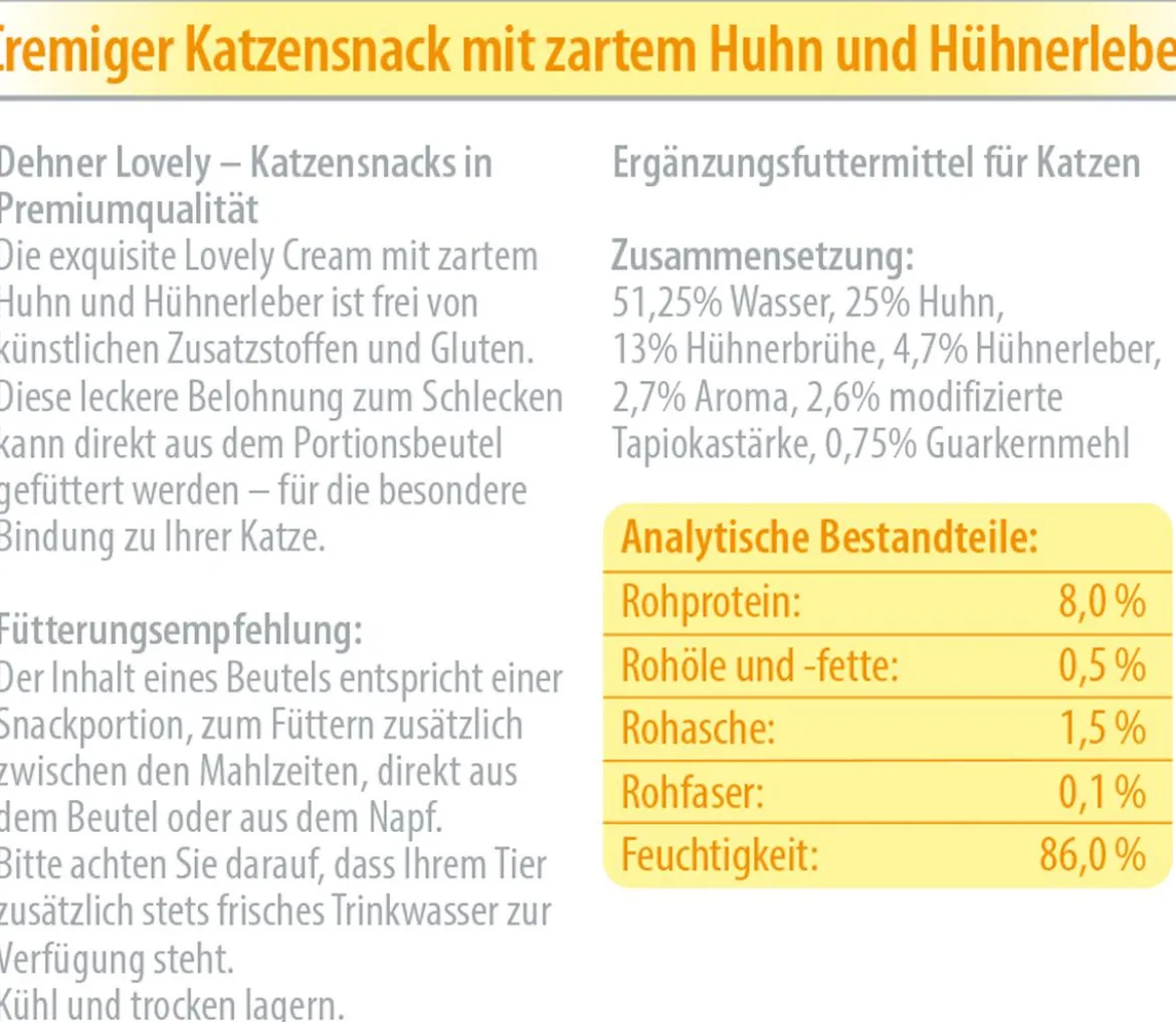 Dehner Premium Lovely Katzensnack Mein Genießer, 12 x 6 x 14 g