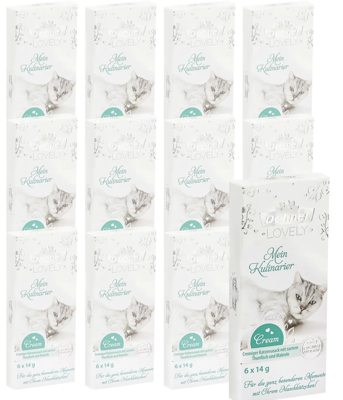 Dehner Premium Lovely Katzensnack Mein Kulinarier, 12 x 6 x 14 g