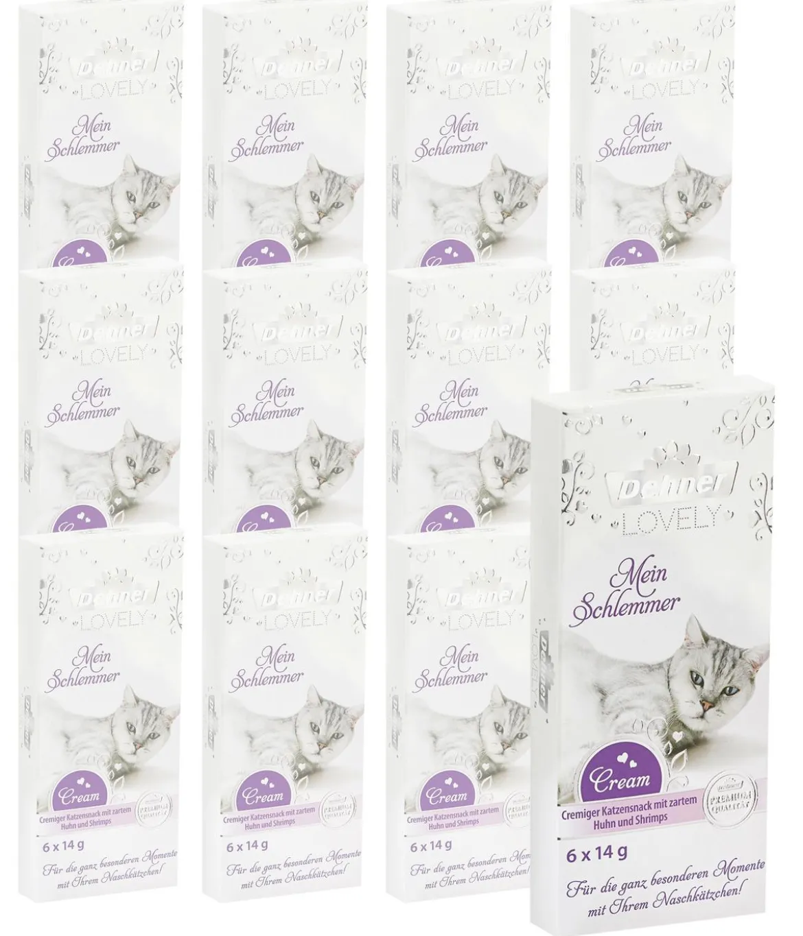 Dehner Premium Lovely Katzensnack Mein Schlemmer, 12 x 6 x 14 g
