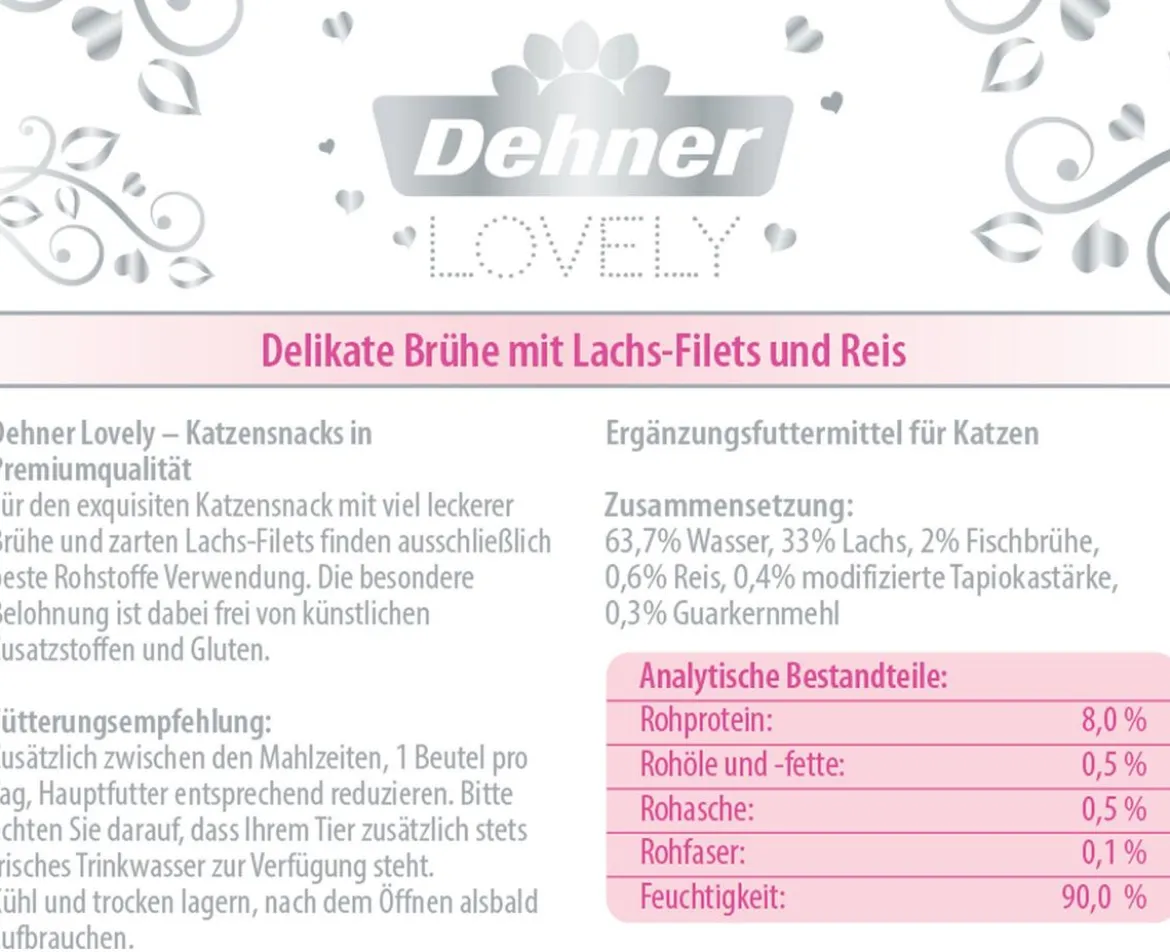 Dehner Premium Lovely Katzensnack Filets in Brühe Rückzugs-Ort, 24 x 40 g