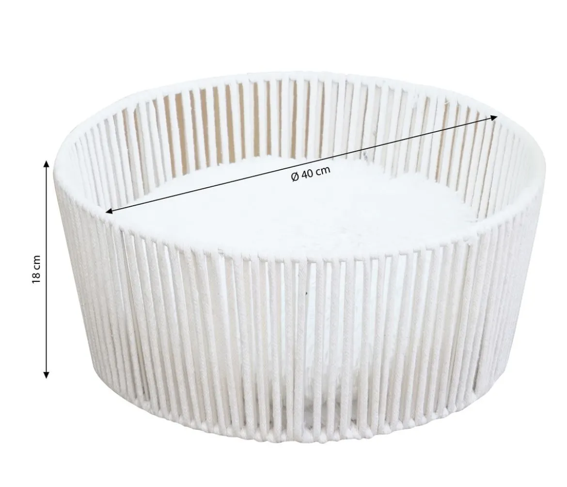 Dehner Premium Lovely Kuschelbett Erholung, rund, weiß, ca. Ø40/H18 cm