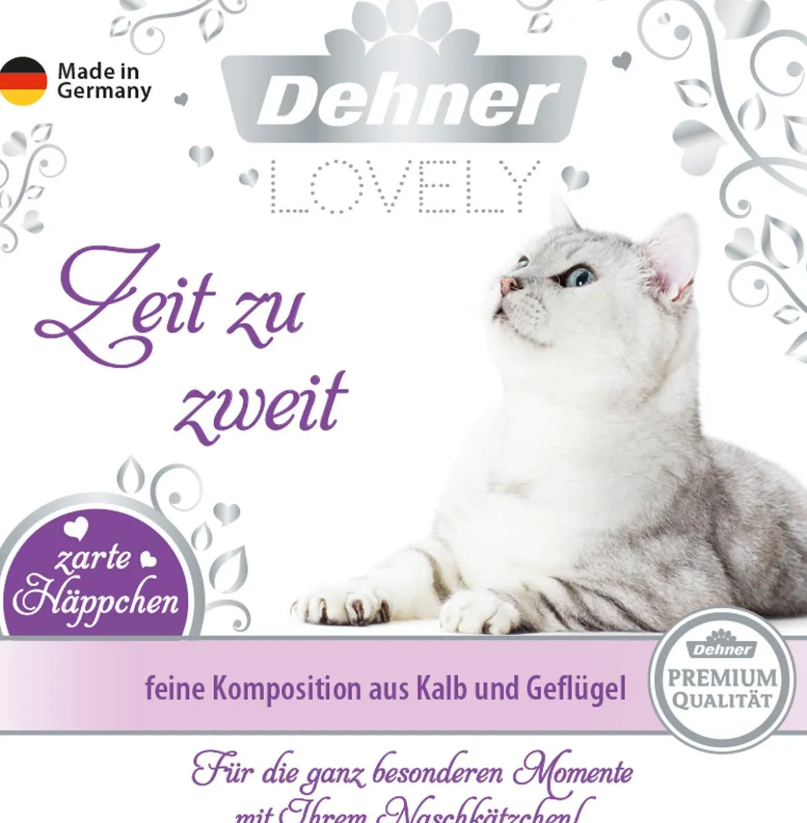 Dehner Premium Lovely Nassfutter für Katzen Zeit zu zweit, 16 x 100 g
