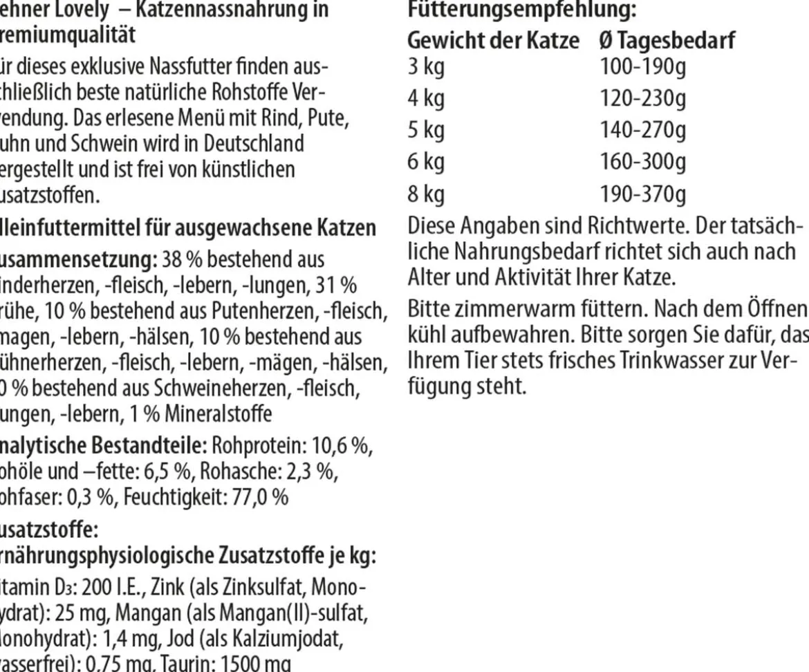Dehner Premium Lovely Nassfutter für Katzen Kostbare Momente, 16 x 100 g