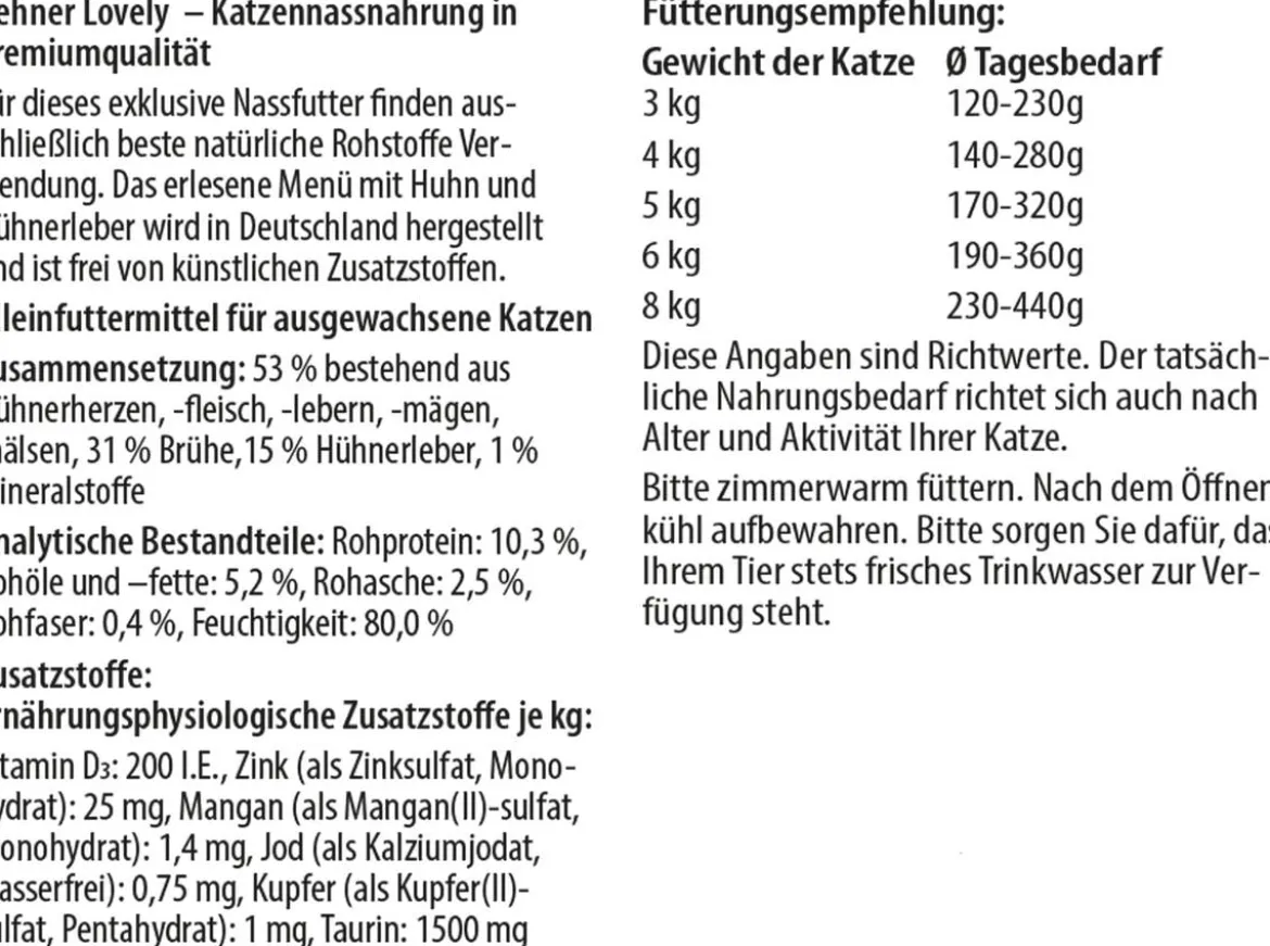 Dehner Premium Lovely Nassfutter für Katzen Nette Geste, 16 x 100 g