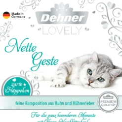 Dehner Premium Lovely Nassfutter für Katzen Nette Geste, 16 x 100 g