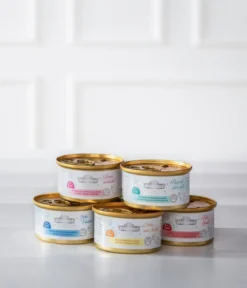 Dehner Premium Lovely Nassfutter für Katzen in Gelee Pass auf dich auf!, 24 x 85 g