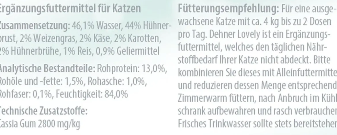 Dehner Premium Lovely Nassfutter für Katzen in Gelee Pass auf dich auf!, 24 x 85 g