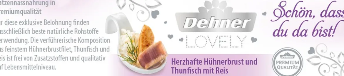 Dehner Premium Lovely Nassfutter für Katzen Schön, dass du da bist!, 24 x 70 g