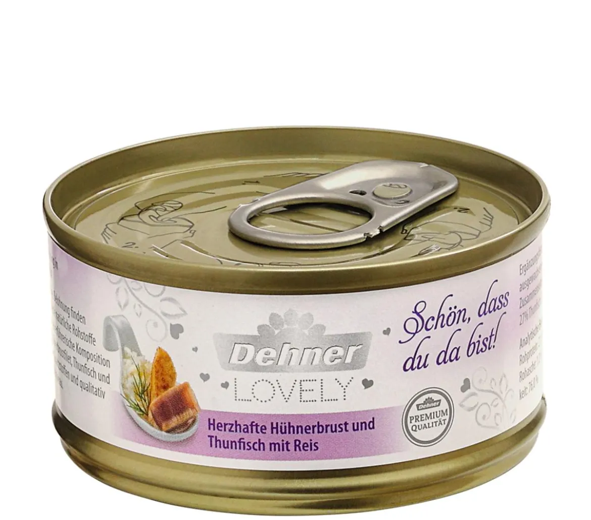 Dehner Premium Lovely Nassfutter für Katzen Schön, dass du da bist!, 24 x 70 g