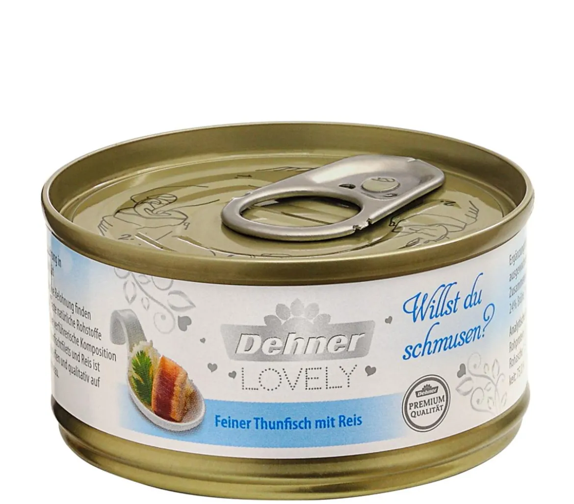 Dehner Premium Lovely Nassfutter für Katzen Willst du schmusen?, 24 x 70 g