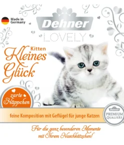 Dehner Premium Lovely Nassfutter für Katzen Kitten Kleines Glück, 16 x 100 g
