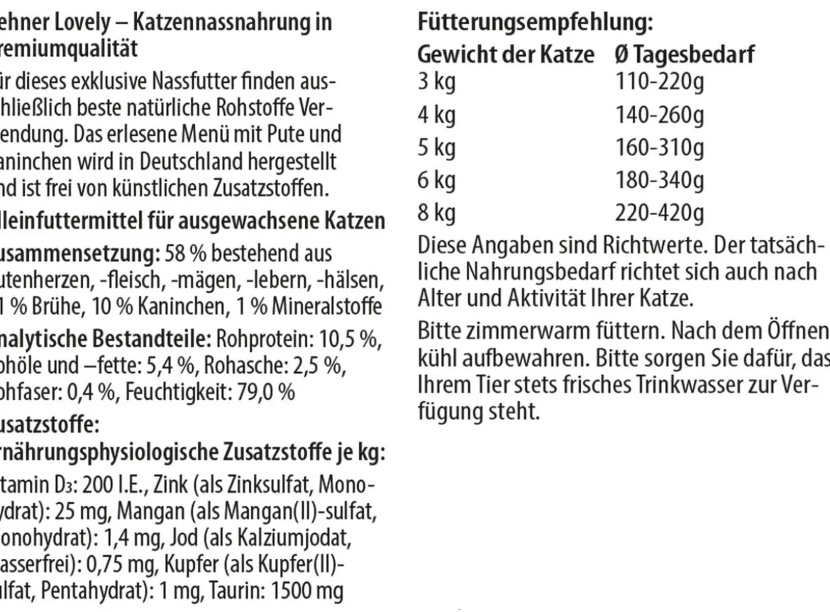 Dehner Premium Lovely Nassfutter für Katzen Liebe Grüße, 16 x 100 g