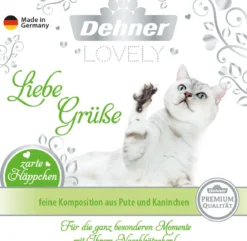 Dehner Premium Lovely Nassfutter für Katzen Liebe Grüße, 16 x 100 g