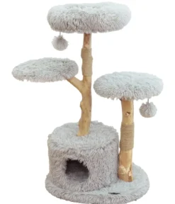 Dehner Premium Lovely Natur-Kratzbaum Aufsteigen & Abschalten, ca. B60/H100-110/T45 cm