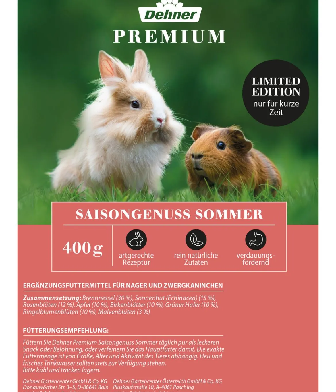 Dehner Premium Nagersnack Saisongenuss Sommer, 400 g