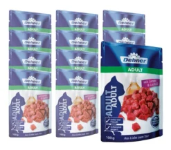 Dehner Premium Nassfutter für Katzen Adult, 12 x 100 g