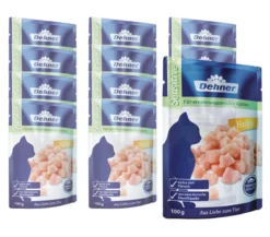 Dehner Premium Nassfutter für Katzen Sensitive, 12 x 100 g