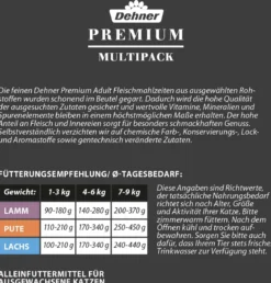Dehner Premium Nassfutter für Katzen Multipack Adult, 12 x 100 g