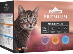 Dehner Premium Nassfutter für Katzen Multipack Adult, 12 x 100 g