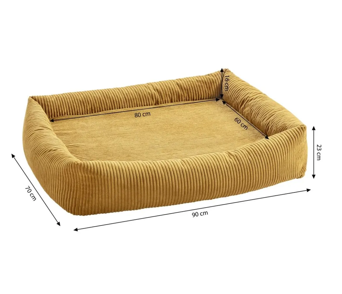 Dehner Premium Orthopädisches Hundebett Enola, rechteckig, ca. B90/H23/T70 cm