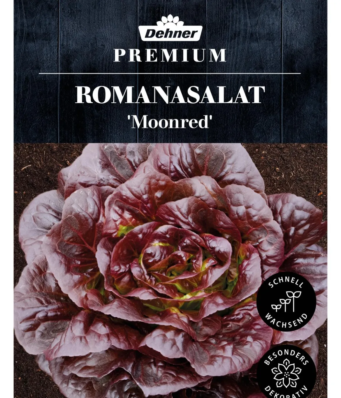 Dehner Premium Samen Romanasalat 'Moonred'