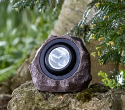 Dehner Premium Solar-Granitstein Pedra, ca. Ø20/16,5 cm