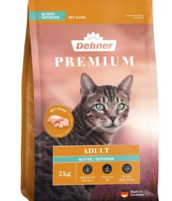 Dehner Premium Trockenfutter für Katzen Active/Outdoor Adult, Huhn