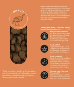 Dehner Premium Trockenfutter für Katzen Sensitive Adult, Pute