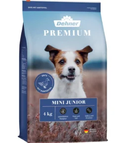 Dehner Premium Trockenfutter für Hunde Mini Junior, Ente & Kartoffel
