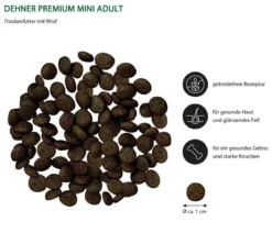 Dehner Premium Trockenfutter für Hunde Mini Adult, Rind & Kartoffel