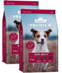 Dehner Premium Trockenfutter für Hunde Mini Adult, Rind & Kartoffel