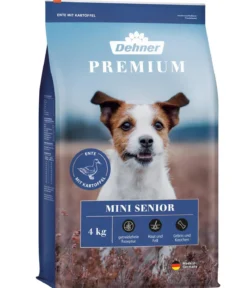 Dehner Premium Trockenfutter für Hunde Mini Senior, Ente mit Kartoffel
