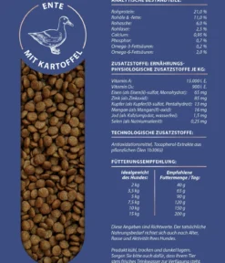 Dehner Premium Trockenfutter für Hunde Mini Senior, Ente mit Kartoffel